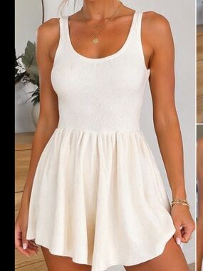 Mable Ivory Knit Romper Dress | Size S | NWT |